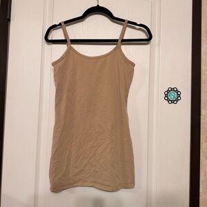 Tan Nude Spaghetti Strap Tank Top